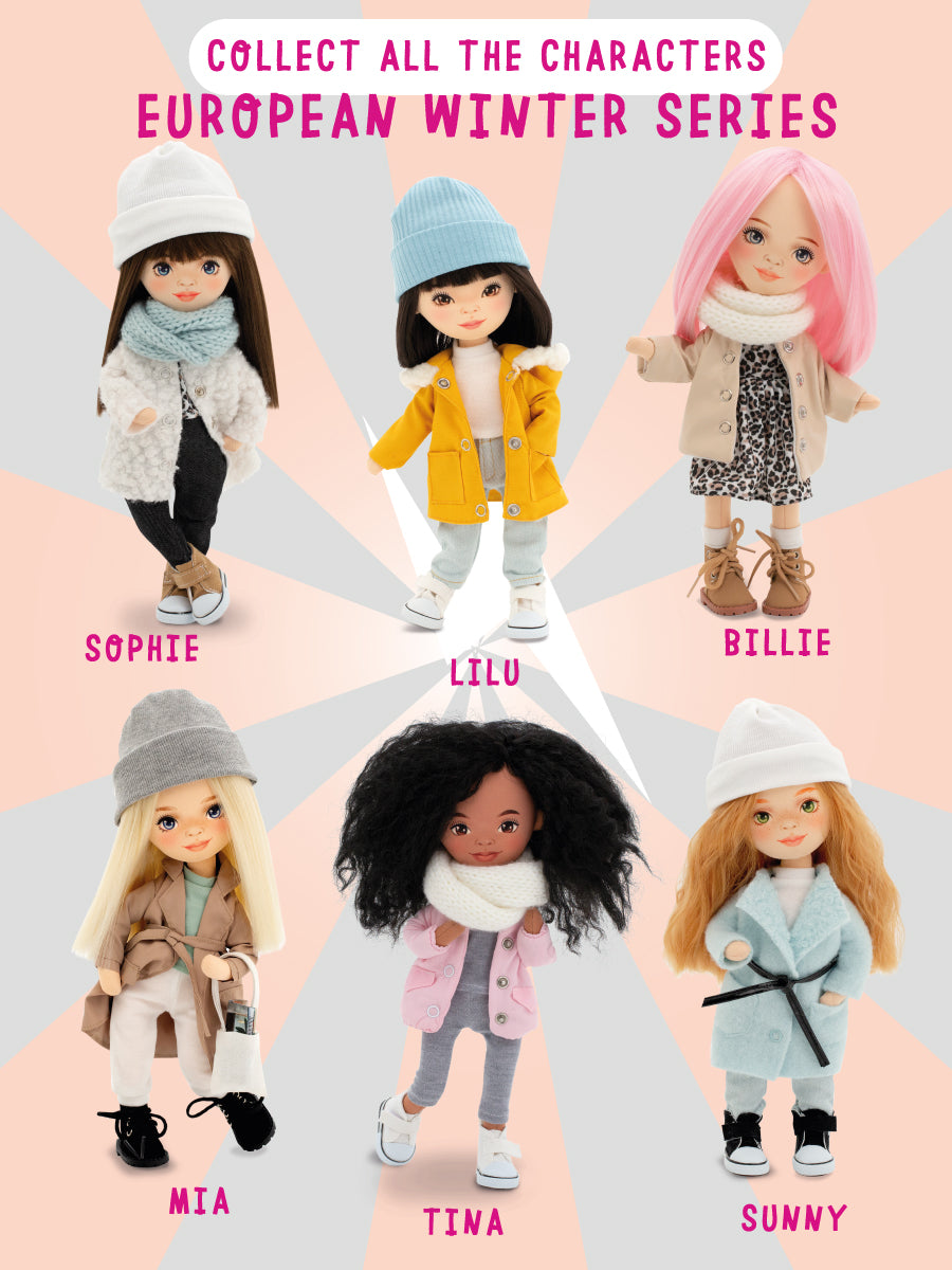 Lilu in a Mustard Parka – Sweet Sisters Plush Doll 35 cm (Last Pieces)
