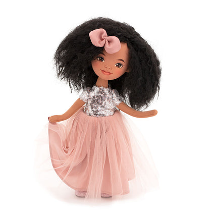 Tina in a Pink Dress with Sequins + bonus accessories set (35cm)