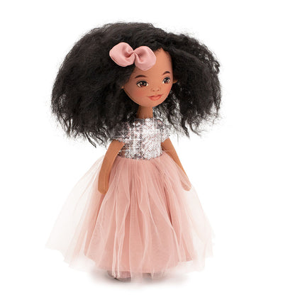 Tina in a Pink Dress with Sequins + bonus accessories set (35cm)