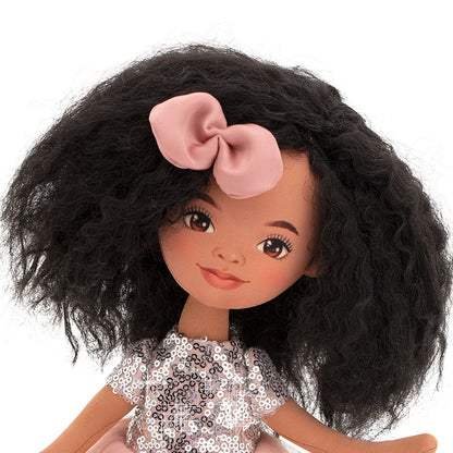 Tina in a Pink Dress with Sequins + bonus accessories set (35cm)