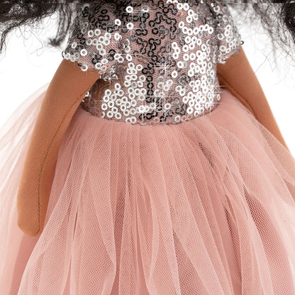Tina in a Pink Dress with Sequins + bonus accessories set (35cm)