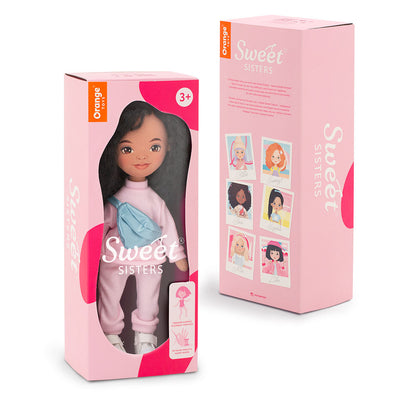 Tina rozā sporta tērpā + papildu aksesuāru komplekts (35 cm)