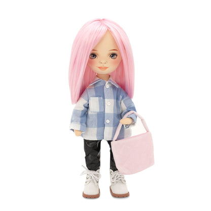 Billie rūtainā kreklā + bonusa aksesuāru komplekts (35 cm)