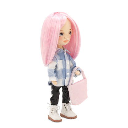 Billie rūtainā kreklā + bonusa aksesuāru komplekts (35 cm)