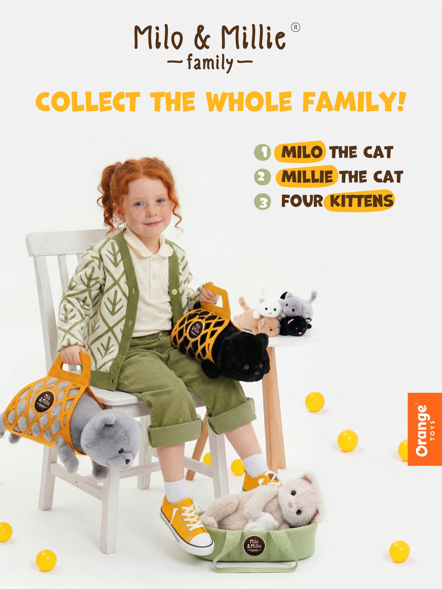 Plush toy, Milo&Millie, Millie the White Cat 40cm