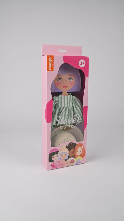Kleidungsset: Gestreiftes Kleid (35cm)