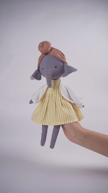 Alice the Elephant – Cotti Motti Cotton Plush Toy 30 cm