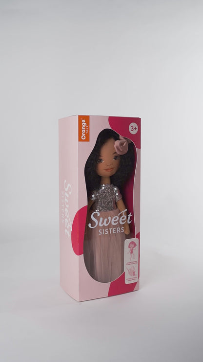 Tina in a Pink Dress with Sequins + bonus accessories set (35cm)