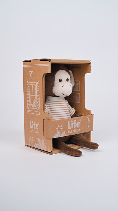 Charlie the Monkey – Orange Life Plush Toy 19 cm